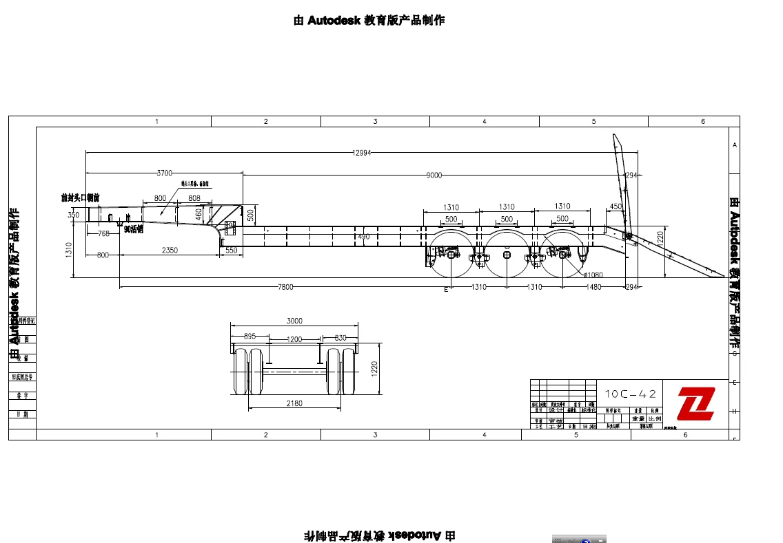 80-ton low bed trailer