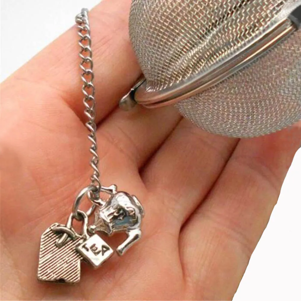 

Mesh Tea Ball Infuser with Teapot and Tea Bag Charms gift Fantasy Literature Tea Accessories