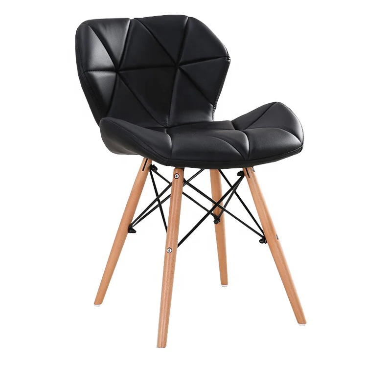Popular Design Fabric Nordic Chair With Wooden Legs Comfortable Furniture For Living Room