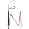 Lightweight anodized aluminum folding 4 sections white cane blind cane for blind for sale