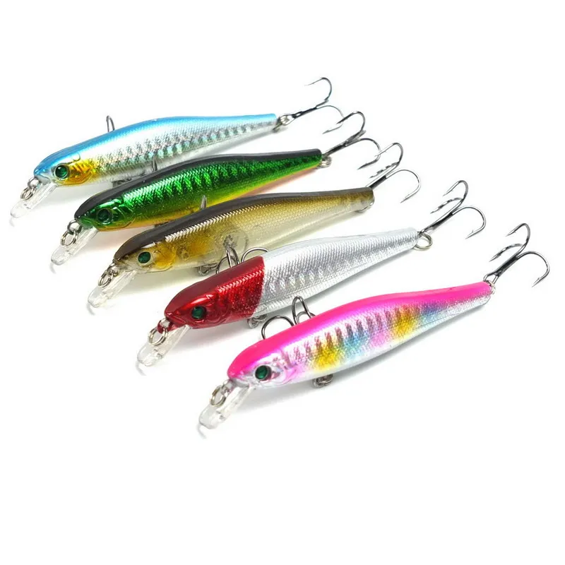 

5Pcs/Pack 8.8cm 7g Minnow Fishing Lure Hard Fly Fishing Tackle Baits With 2 Hooks sea fishing kit hard bait jig wobbler lure, N/a