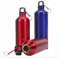 

BPA Free Promotional Drinking Metal Aluminum Sport Water Bottle with Carabiner