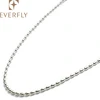 1.5-4mm silver rice chain in necklace