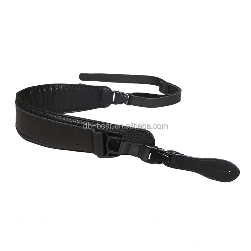 
leather padded guitar strap 