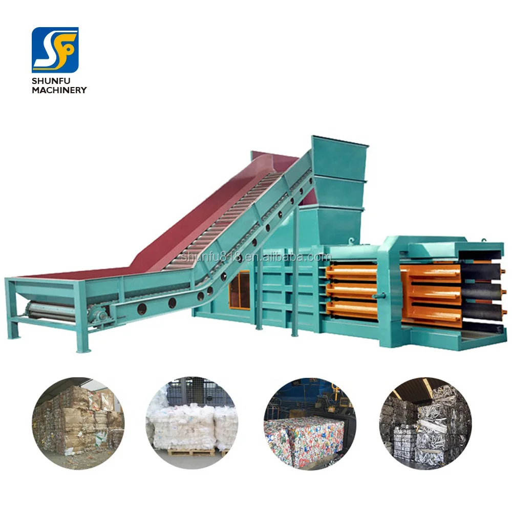 Hydraulic Press Baling Machine Paper Carton Baler Compressor / Press Machine For Cardboard Buy