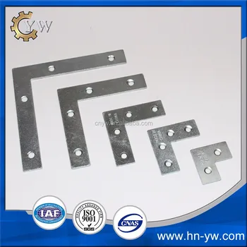 Wood Connector Decorative Iron Perforated Angle Bracket Flat Shape