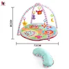 72*72*46CM Glowing Play Mat Rug Animal Carpet for Crawling Baby Kids Activity with music pillow