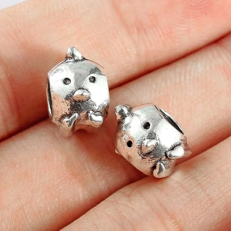 

Cute Chicken Beads Fit fashion Bracelet Zinc Alloy Antique Silver Animal Charm DIY Bracelets Jewelry, Photo