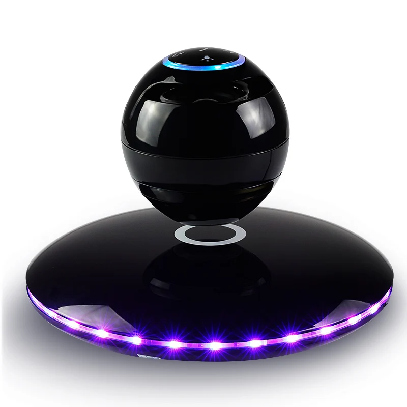 

New Arrival UFO Design Magnetic Levitation Floating Speaker Globe Device, Black;white