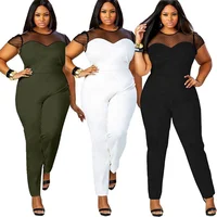 

The Latest Elegant Casual Fashion Sexy Splicing Jumpsuit and Noble Plus Size Women Rompers