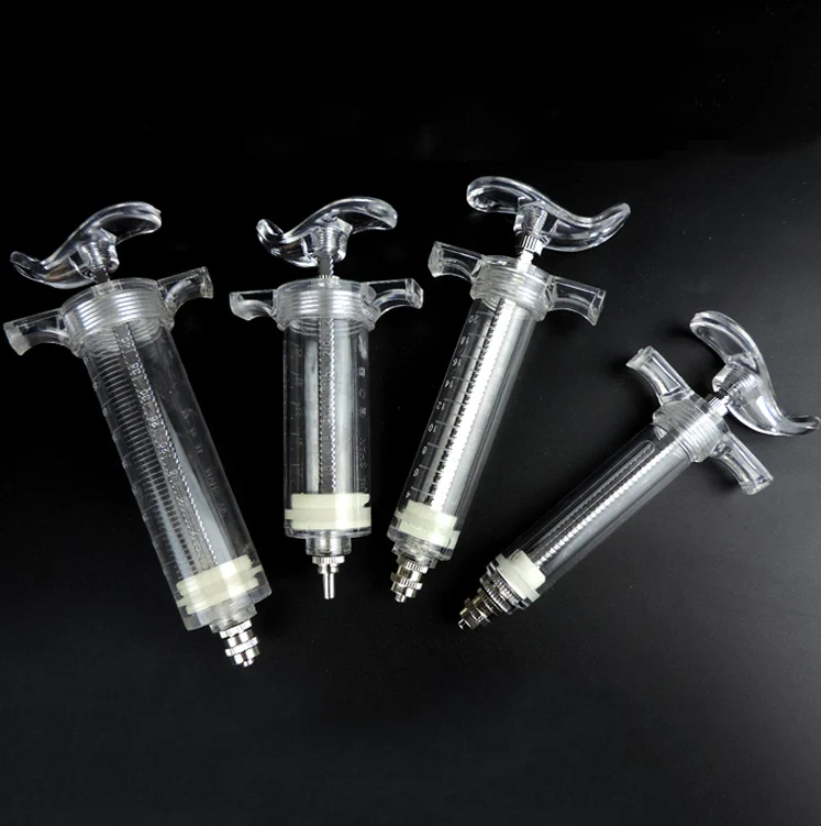 

10ml 20ml 30ml 50ml Automatic Injection Veterinary Plastic Steel Syringe for Cattle Sheep Pig Poultry