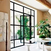 Factory direct price metal balcony single swing french glass doors