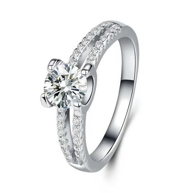 

New Fashion Classic Solid wedding Ring CZ Jewelry party brand Rings for women Gift
