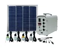 Portable 10W solar light system for home lighting mobile phone charger