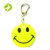 smile face shaped safety soft reflector keychain