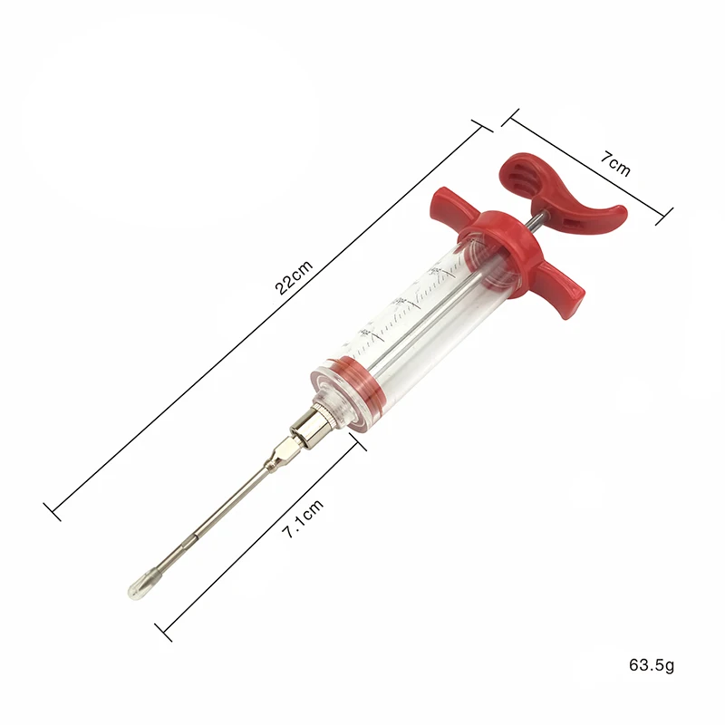 
Plastic Meat Injector Syringe With Measurement And Marinade Needles 