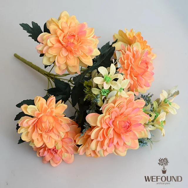 Wf1005 人工マリーゴールドの花ブーケ結婚式の花ブーケテーブルトップ花束 Buy ブライダルブーケ 結婚式のブーケ 青造花花束 Product On Alibaba Com