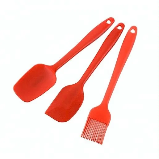 

Set of 3 Heat Resistant Food Grade Cooking Kitchen Silicone Spatula, Custom