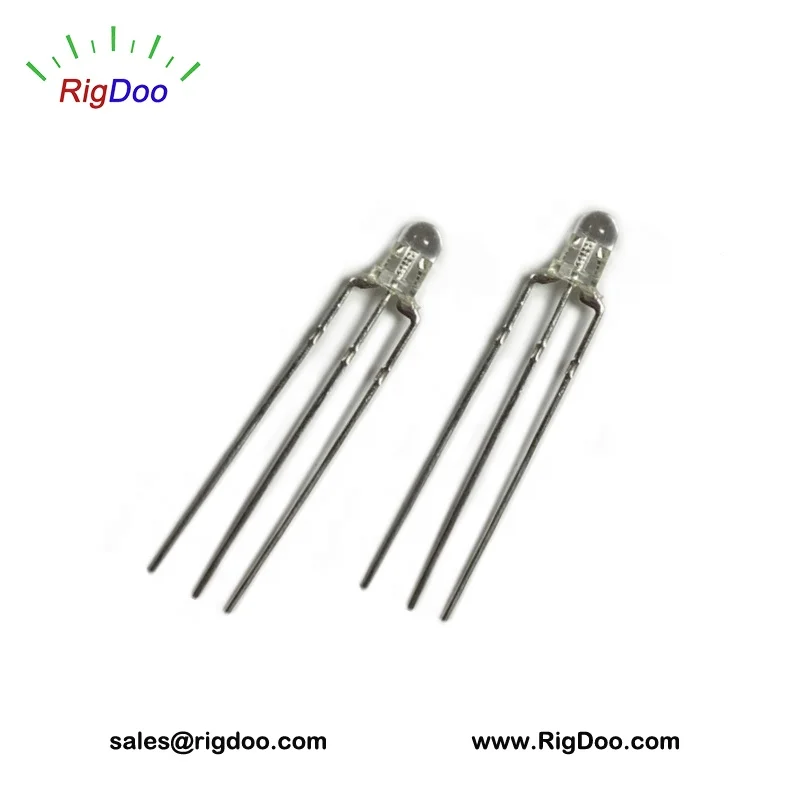 
3mm Round Red Green Bi-Color SMD LED Chip Twin Colors Light Emitter Diode Dual Colour Emitting LED Components Free Samples RoHS 