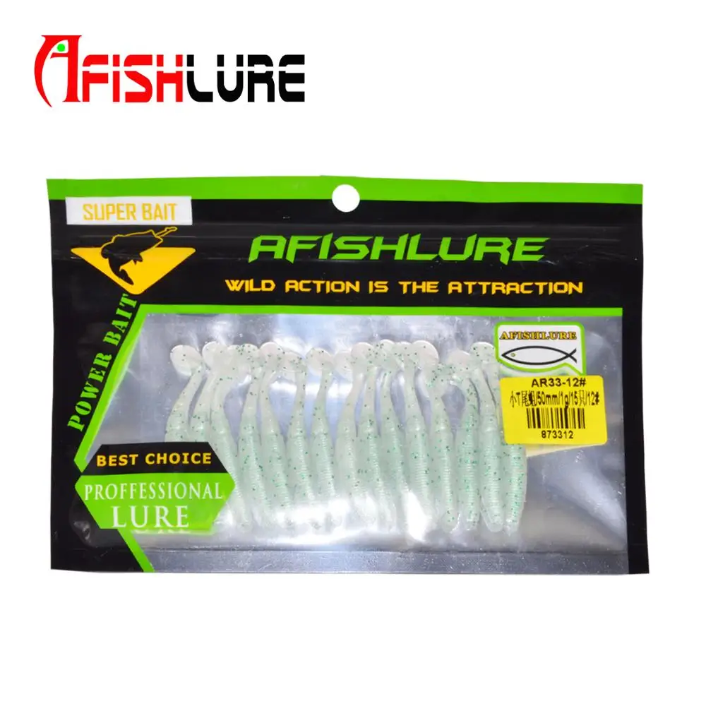 

Bass Fishing Creature soft fishing lure 50mm 1g 15pcs/bag Soft Baits 50mm soft bait, Various color