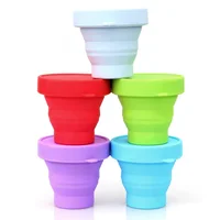 

Silicone Collapsible Cup Foldable Drinking Cup Coffee Cup Wasserbecher For Travel and Home Drinking Water