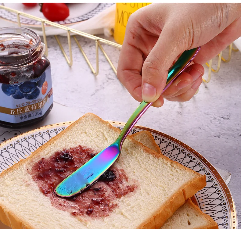 Wholesale Hot selling in Amazon Cheese Dessert Jam Stainless steel Small Butter Knife