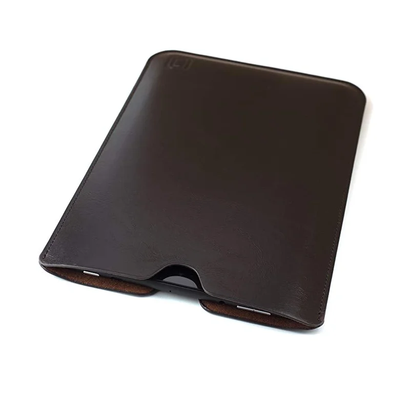 

Wholesale Custom Simple Dark Brown PU Leather Tablet Cover Sleeve For Kindle, Dark brown or customized