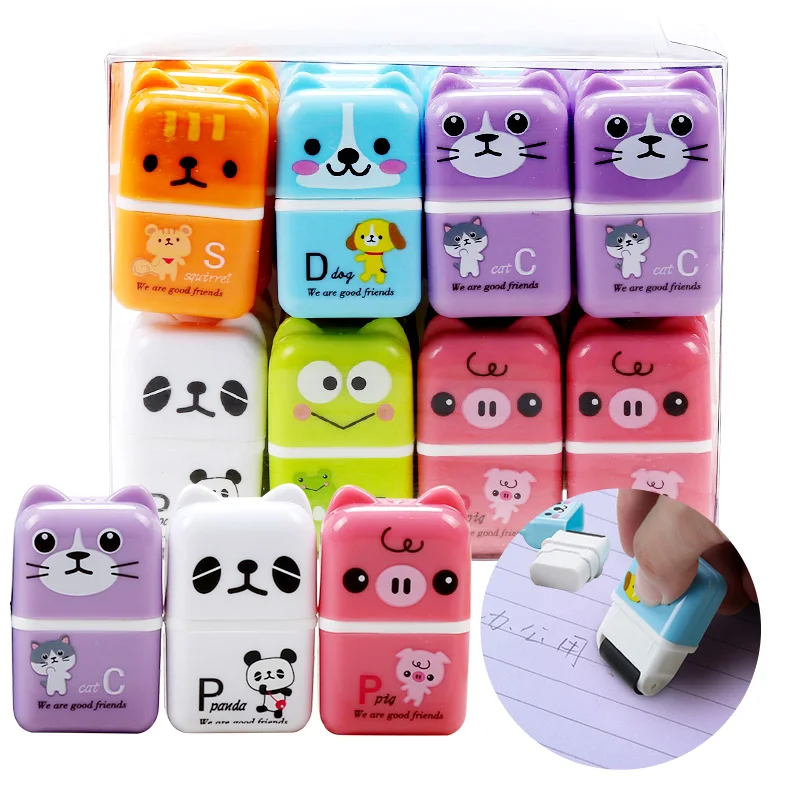Cute Rubber Eraser Kawaii School Supplies Stationery For Kids Children With Box 