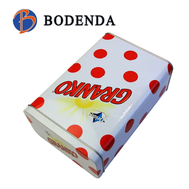 Promotional sale christmas rectangle metal candy tin box container