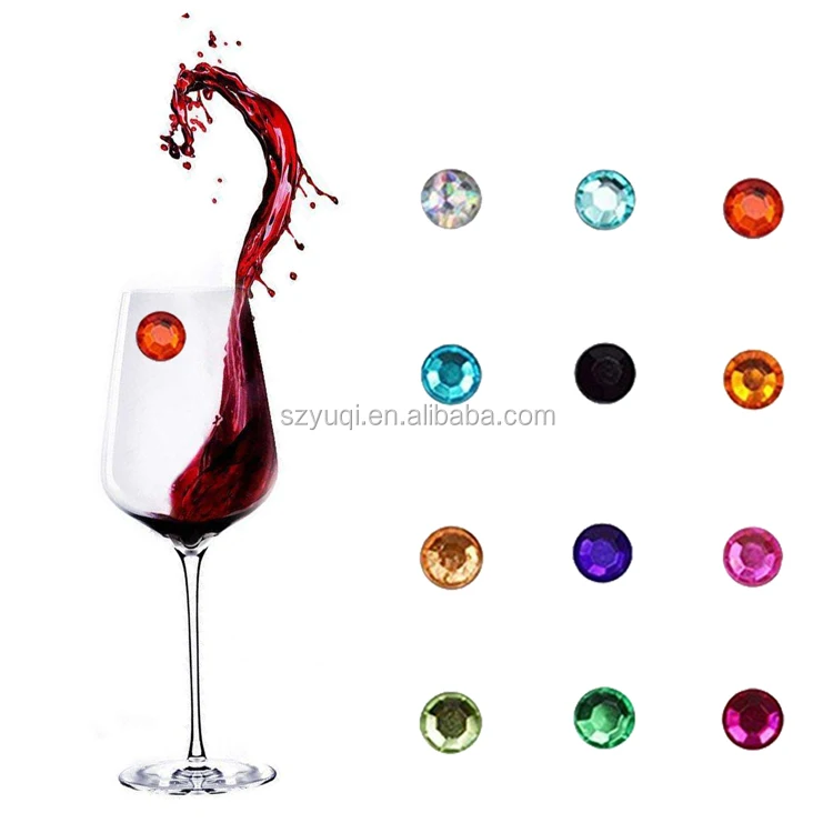 Wine Bar Accessories 2019 Magnetic Wine Glass Charms Drink Markers Charm Rings