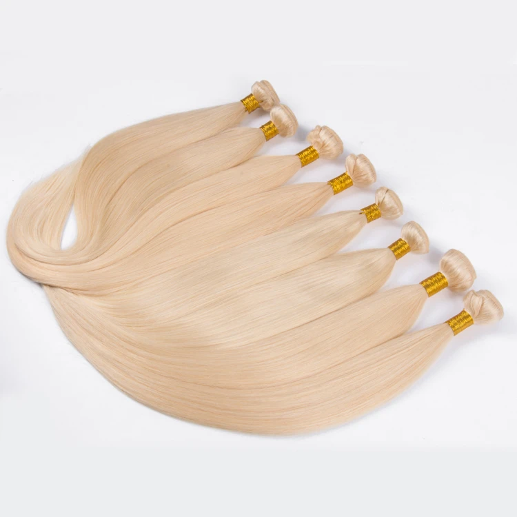 

Free Sample Russian Blonde Human Hair Weave , Platinum Blonde Human Hair Extension Braiding