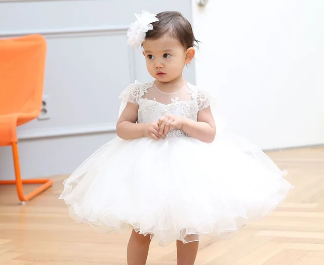 2017 Baby Girl Wedding Dress Infant Princess Little Girls 1 Year