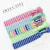 Colorful Prints and Solids No Crease Ouchless Ponytail Holders Ribbon Elastic Children Hair Ties Set