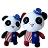 Cool panda plush stuffed animals toys with clothes and hat