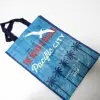 Custom high quality blue laminated non woven tote shopping bag