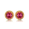 Fashion 1.5ct Created Ruby Studs Earrings 925 Sterling Silver From JewelryPalace