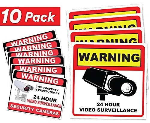 50 CCTV Video Surveillance Security Camera Alarm Sticker Warning Decal Signs hot 