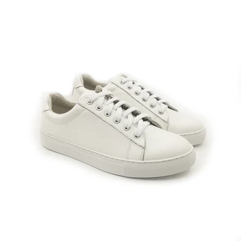 flat leather sneakers