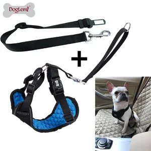 Image of Professional Comfort Nylon Pet Dog Car Seat Belt with Harness Reflecting Safety Dog Belt