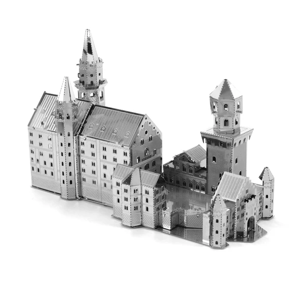 

Educational Toys New Swan Stone Castle 3D Metal Puzzle Magnetic 3d Jigsaw Puzzles, Silver