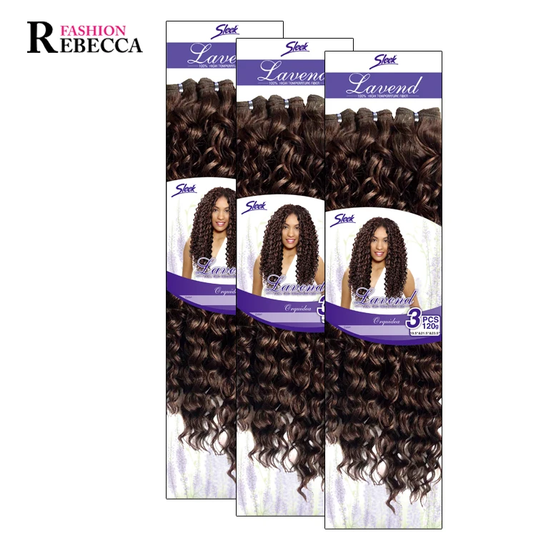 

Rebecca fashion fluffy water curl long bohemian synthetic hair weave synthetic hair bundle