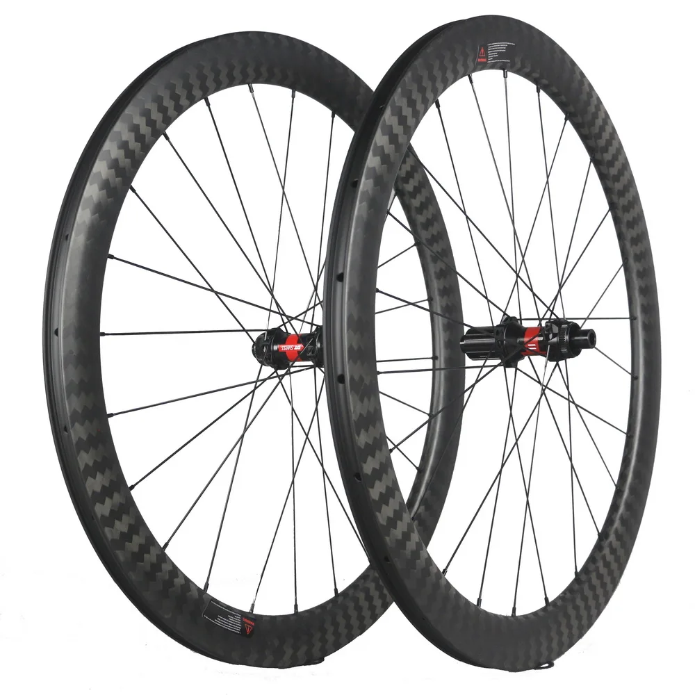 Carbon Road Wheelset Dt240s Hub 50mm Deep 25mm Wide Carbon Rim With Spaim Cxray 12k Twill Weave