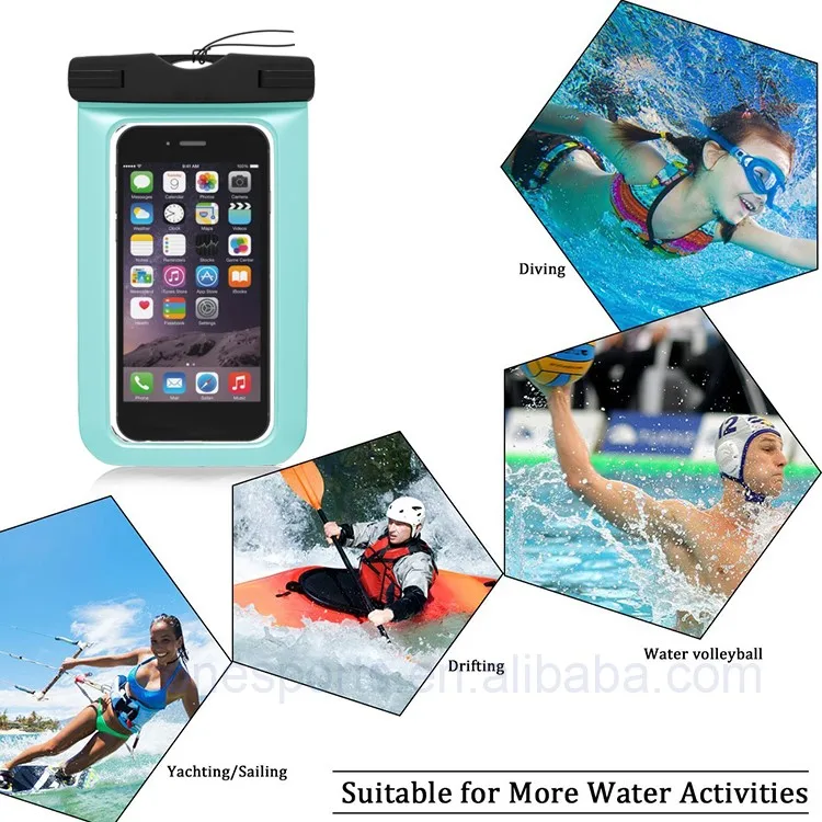 Best quality PVC mobile waterproof bag for swimming diving,Custom Logo waterproof phone pouch for apple iphones
