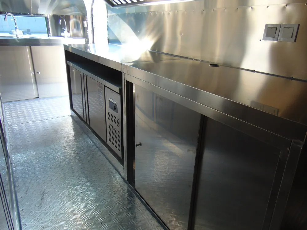 Cheap Shiny Stainless Steel Food Trailer Mobile Food Truck View