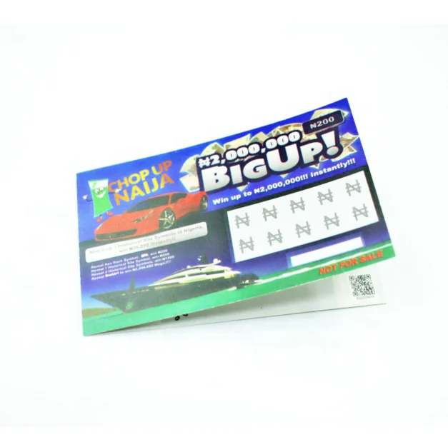 
Custom paper lottery place amusements card scratch off card 