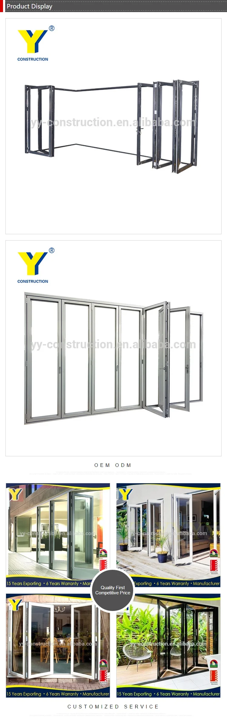 Exterior Folding Patio Door Us / Accordion Garage Doors/folding Door