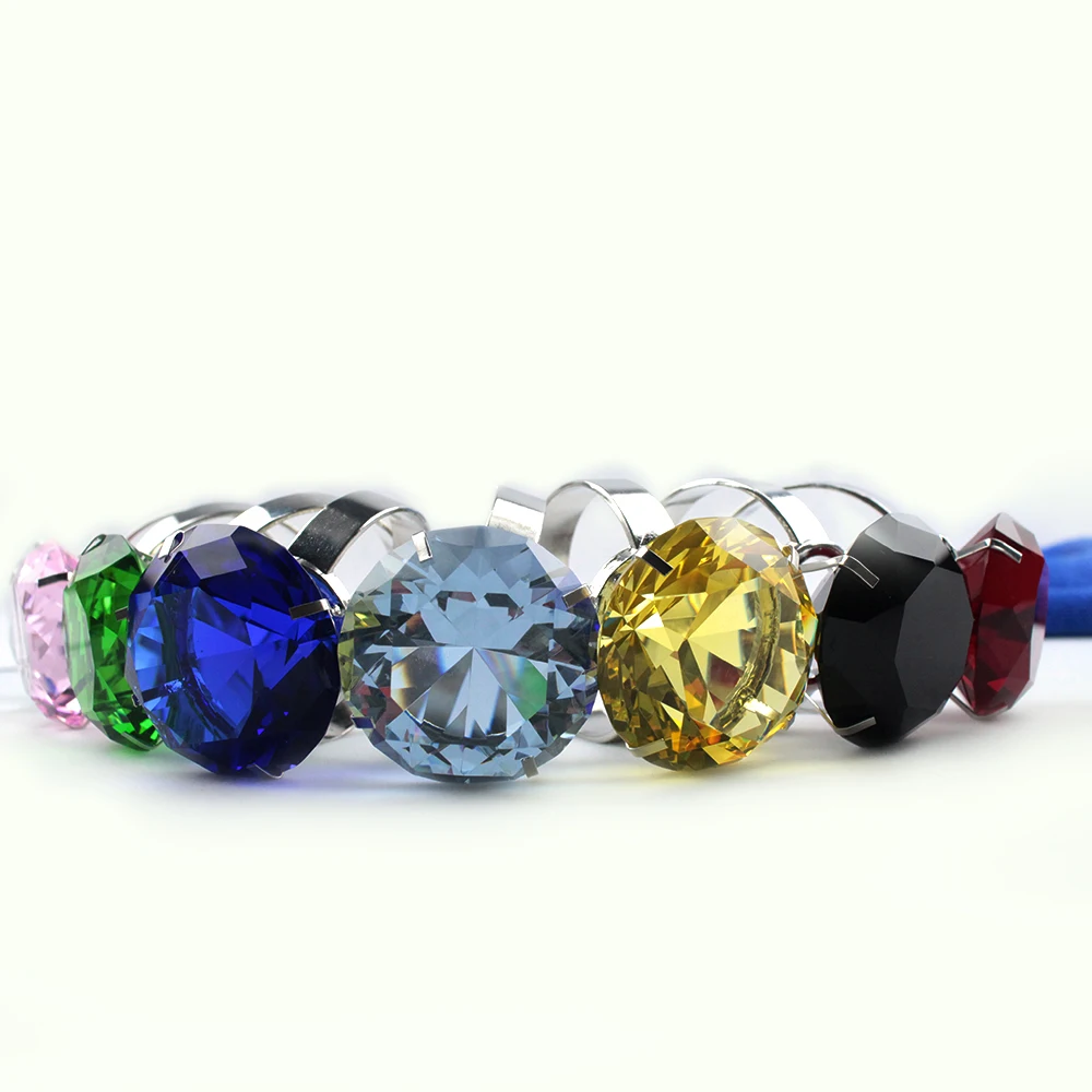 

Colorful  Crystal Glass Diamond Ring Decorative Napkin Ring Holder