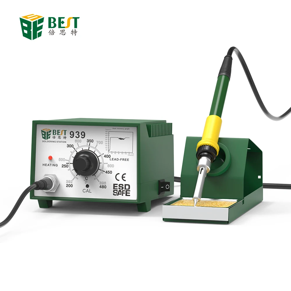 

BEST-939 60W Soldering Station Adjust Temperature Electric Soldering Iron Lead-free Rework Station