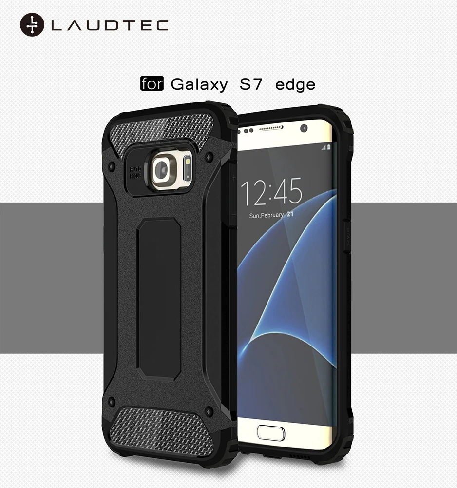 

Laudtec Shockproof Hard Cover Soft TPU Hybrid Armor Mobile Phone Case For Samsung Galaxy S7 edge