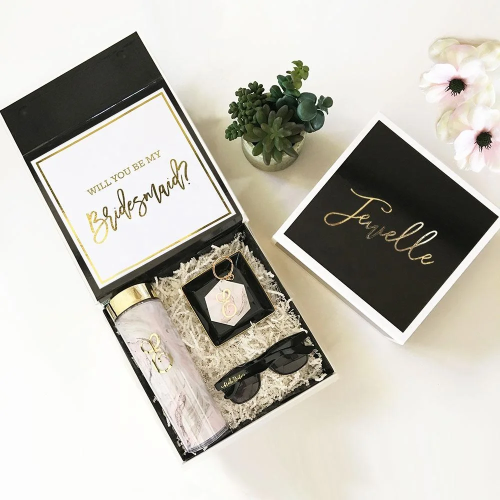 Closure Elegant White Bridesmaid Gift Box Buy
